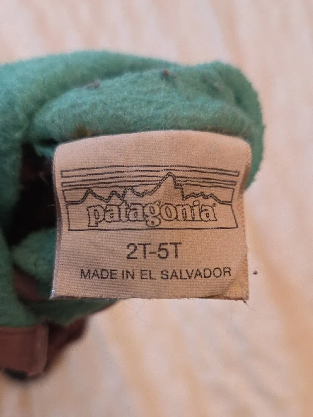 Patagonia Kids Purple Slip-On Slippers with Green Interior